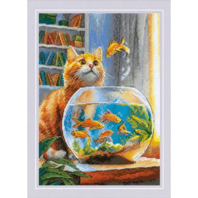 Ginger Observer by Riolis 2023 Counted cross stitch kit with woolen thread