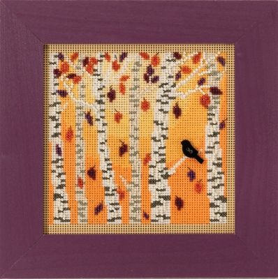 Autumn Woods by Mill Hill 2018 Autumn Series Buttons and Beads Kit beaded cross stitch kit