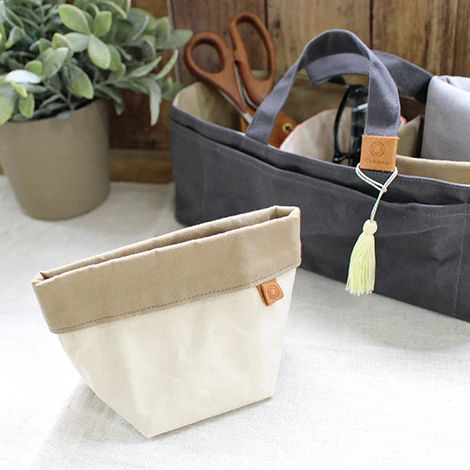 Waxed Canvas Accessory Pouch by Cohana Sturdy and Lightweight Paraffin-coated Canvas Pouch