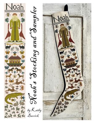 Noah's Stocking &amp; Sampler by Kathy Barrick 2026 Exclusive for Nashville Needlework Market 2026 Counted cross stitch pattern