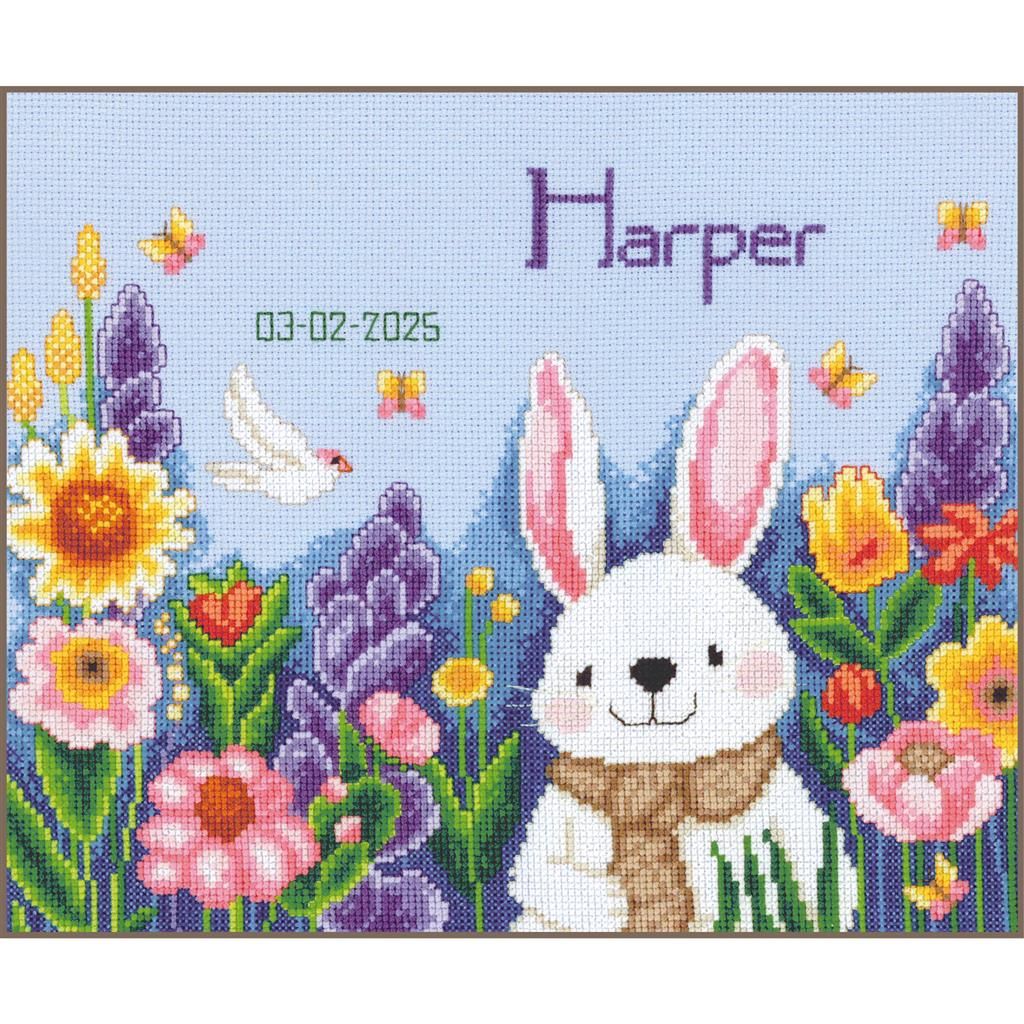Rabbit in garden by Vervaco 2026 Counted cross stitch kit