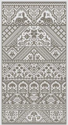 Twee Hazen by Long Dog Samplers 2026 Band Collection Counted cross stitch pattern