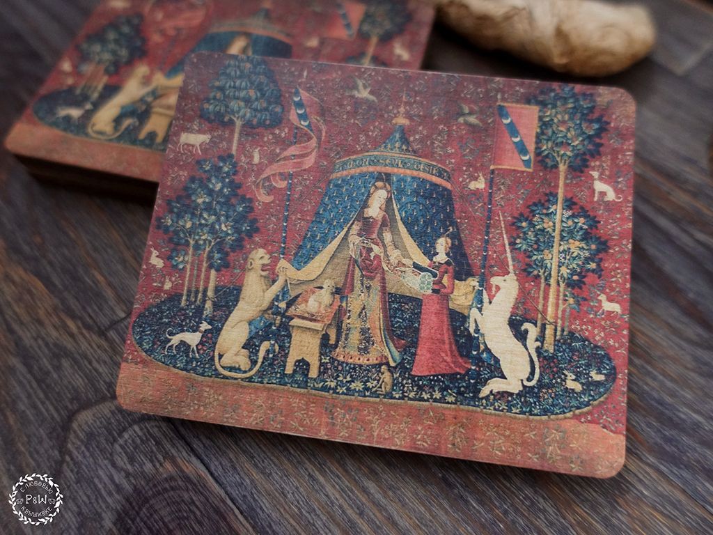 Lady with the Unicorn – À mon seul désir Magnetic Needle Case Box by Primitive and Wood (P&amp;W) Designer embroidery accessories