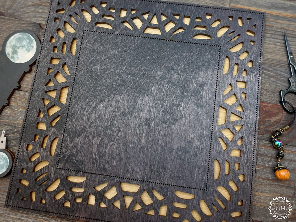 Cobweb Sew-On Frame by Primitive and Wood (P&amp;W) Designer embroidery accessories