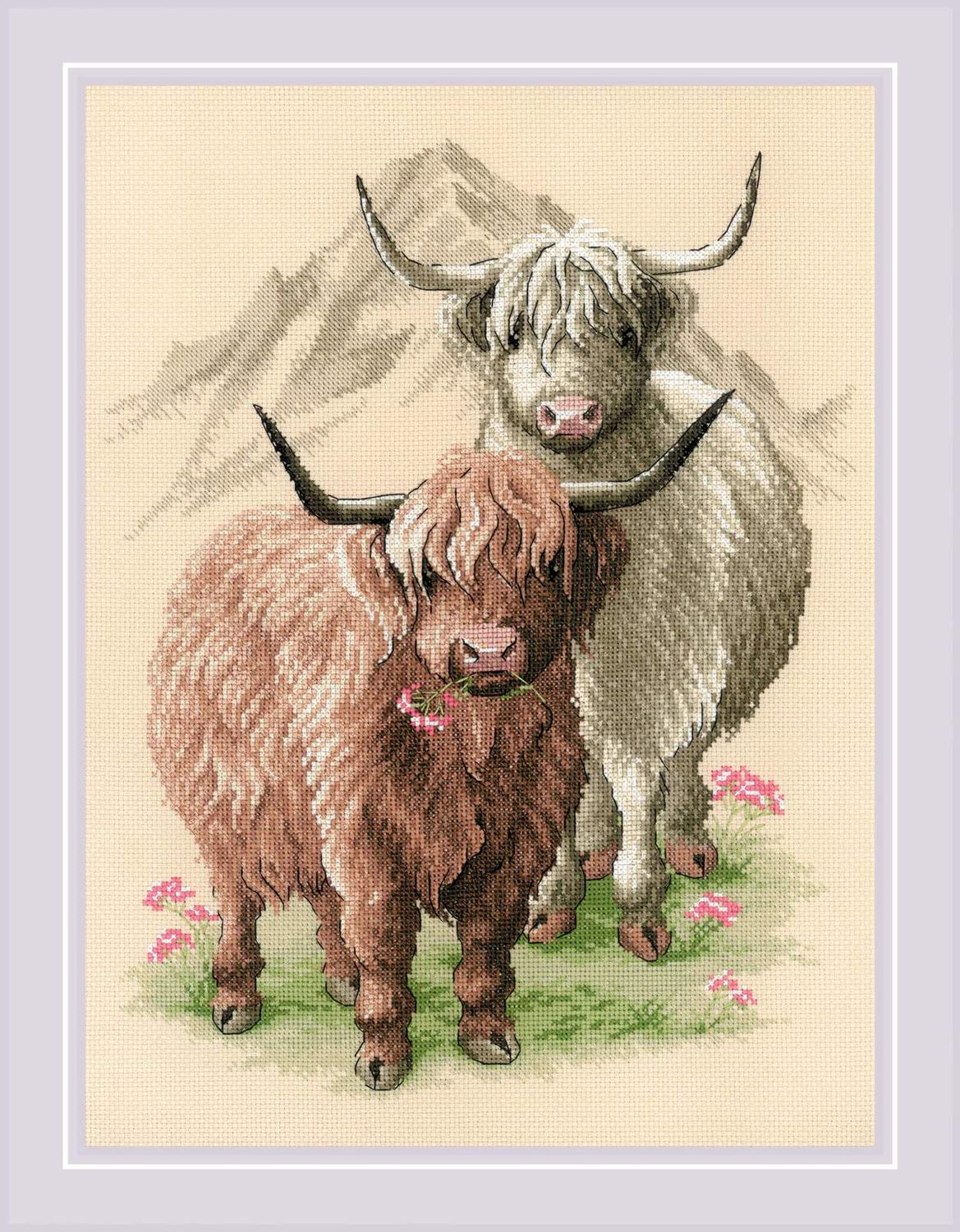 Highland Buddies by Riolis 2022 Counted cross stitch kit