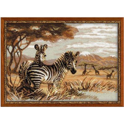 Zebras in the Savannah by Riolis 2010 Counted cross stitch kit