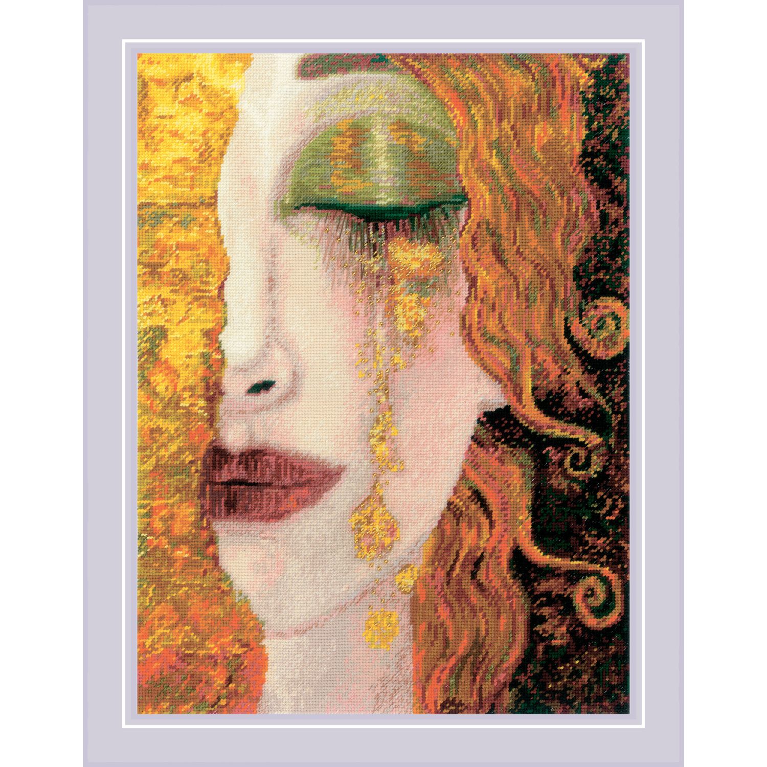 Golden Tears by Riolis 2024 After A. M. Zilberman’s Painting Museum Collection Counted cross stitch kit