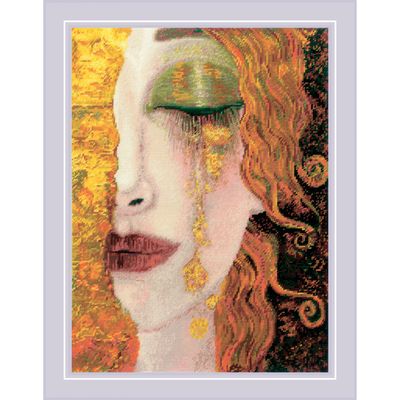 Golden Tears by Riolis 2024 After A. M. Zilberman’s Painting Museum Collection Counted cross stitch kit