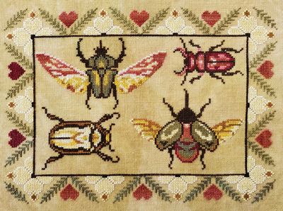 A Bevy of Festive Beetles by The Artsy Housewife 2024 Counted cross stich pattern