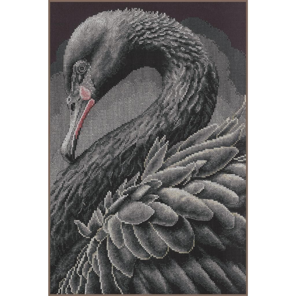 Black swan by Lanarte 2026 Animals collection Counted Cross Stitch kit