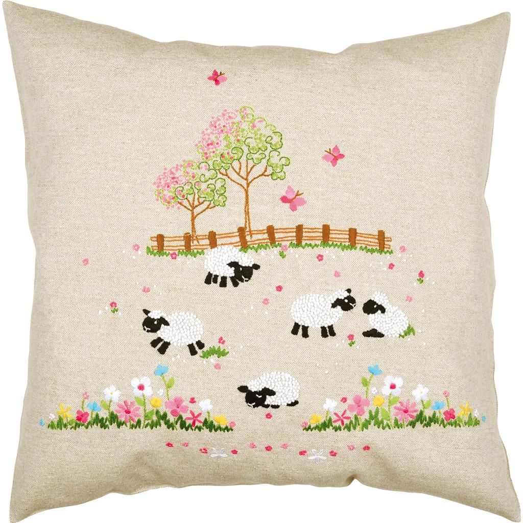Sheep in the meadow by Vervaco 2026 Cushion kit