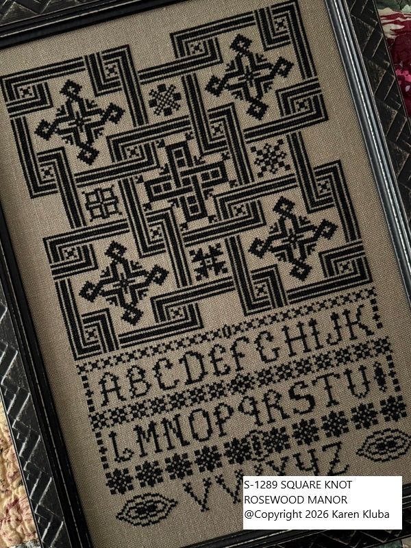 Square Knot by Rosewood Manor Design 2026 Counted cross stich pattern