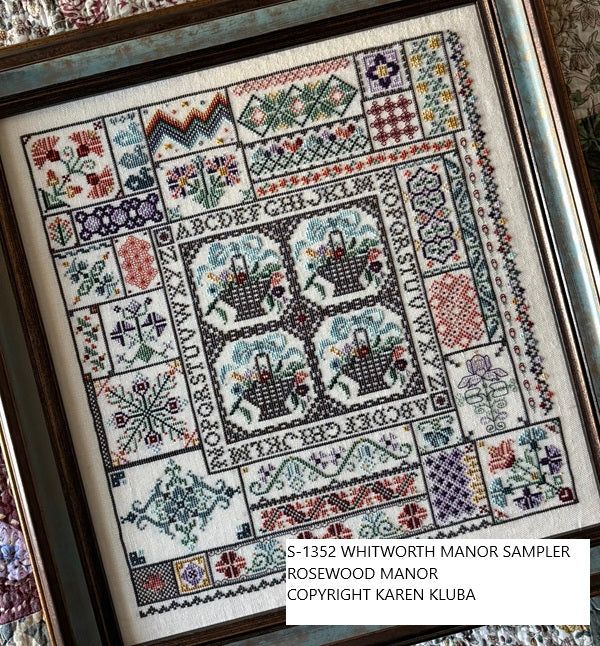 Whitworth Manor Sampler by Rosewood Manor Design 2026 Counted ross stitch pattern
