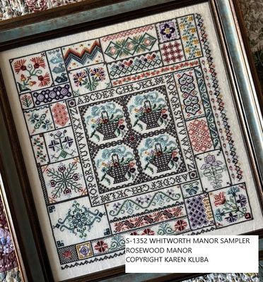 Whitworth Manor Sampler by Rosewood Manor Design 2026 Counted ross stitch pattern