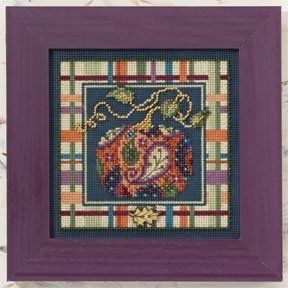 Paisley Pumpkin by Mill Hill 2010 Autumn Series Buttons and Bead counted cross stitch embroidery kit