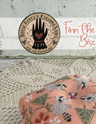 Finn Raccoon Biscornu by Teresa Kogut's Creative Whims Exclusive Nashville Market 2026 Counted cross stitch Pattern