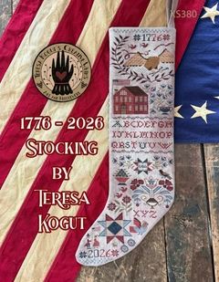 1776-2026 Stocking by Teresa Kogut's Creative Whims Exclusive Nashville Market 2026 Counted cross stitch Pattern