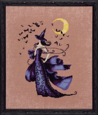 Raven by Nora Corbett 2016 Bewitching Pixies 2 Series Counted cross stitch pattern, embellishment pack