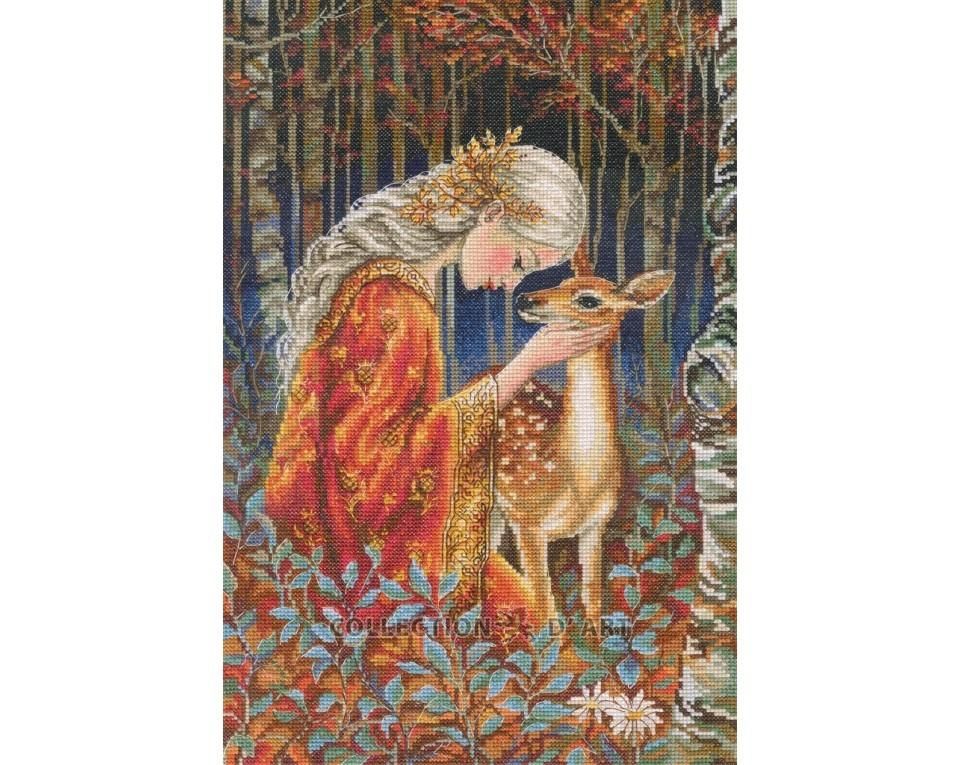 Fairytale Girl and Fawn by RTO 2026 Mystic design Сounted Cross Stitch Kit