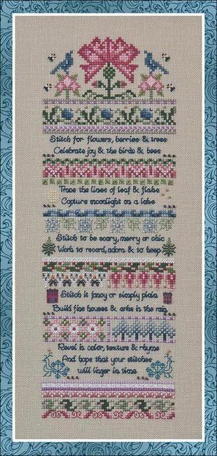 Rhyme &amp; Reasons by Just Nan 2014 Christmas Ornament Cross stitch pattern and Embellishment Pack