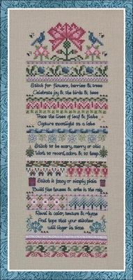 Rhyme &amp; Reasons by Just Nan 2014 Christmas Ornament Cross stitch pattern and Embellishment Pack