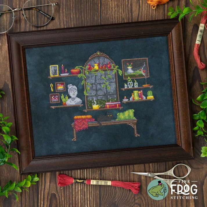 Plants and Petrichor by Fine Frog Stitching Exclusive Nashville Market 2026 Printed Counted Cross Stitch pattern