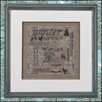 Winter Typography by Just Nan 2013 Cross stitch pattern and Embellishment Pack