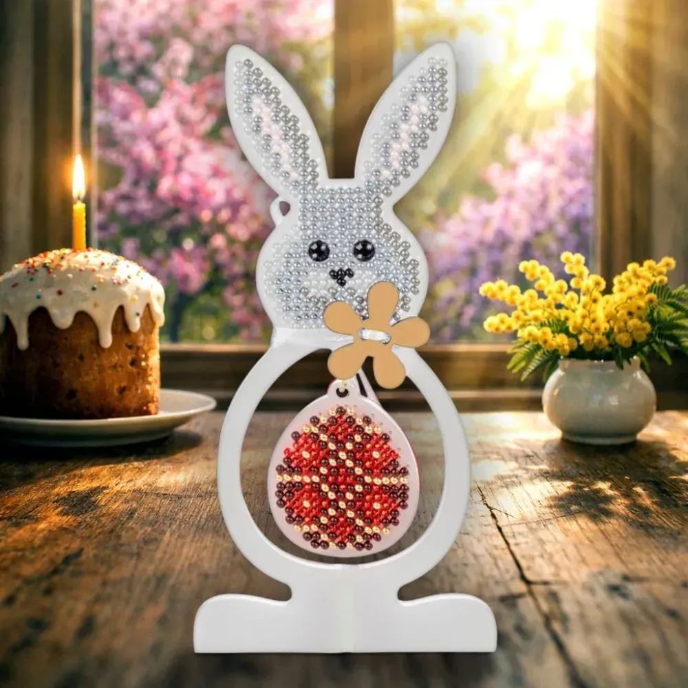 Loving Bunny by Wonderland Crafts Bead embroidery kit on Plastic Base
