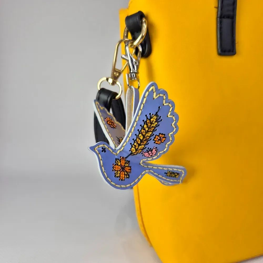 Golden Ear - Bag Charm by Wonderland Crafts 2026 Faux Leather Cross-Stitch Kit