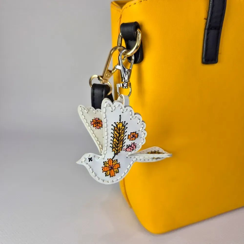 Quiet Hope - Bag Charm by Wonderland Crafts 2026 Faux Leather Cross-Stitch Kit