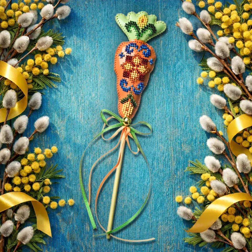 Carrot - Topper by Wonderland Crafts 2026 Faux Leather Bead Embroidery Kit