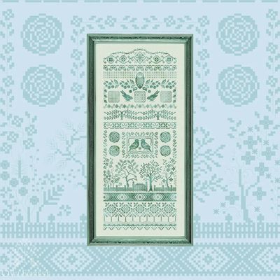 Birds in the Green Garden by Owl Forest Embroidery 2026 Set of Hand-Dyed Threads (DMC) 32, 36ct. with 2 strands
