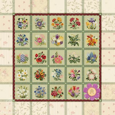 Flower Bowl by Owl Forest Embroidery 2026 Booklet of the Embroidery Charts