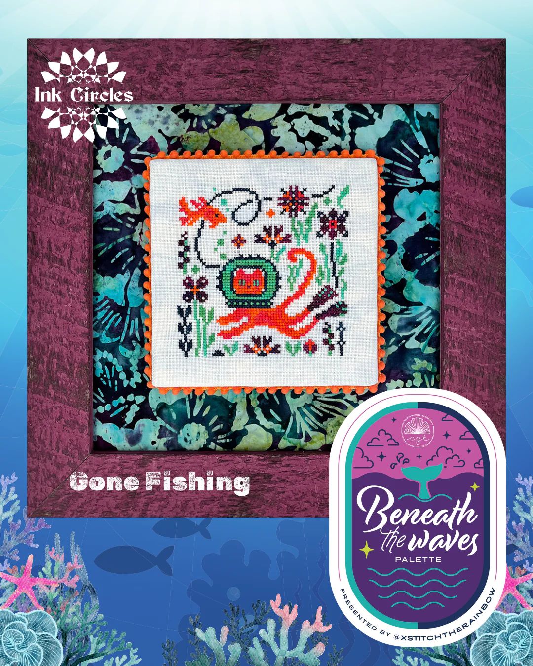 Gone Fishing by Ink Circles Exclusive Nashville 2026 Counted cross stitch pattern