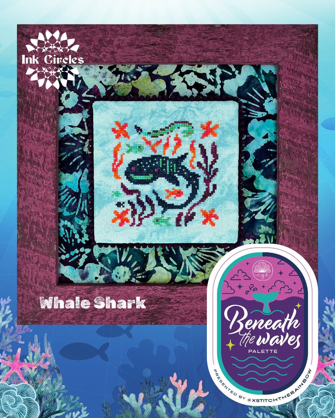 Whale Shark by Ink Circles Exclusive Nashville 2026 Counted cross stitch pattern