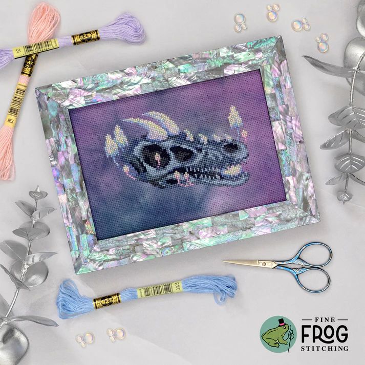 Opal Dragon by Fine Frog Stitching 2026 Printed Counted Cross Stitch pattern