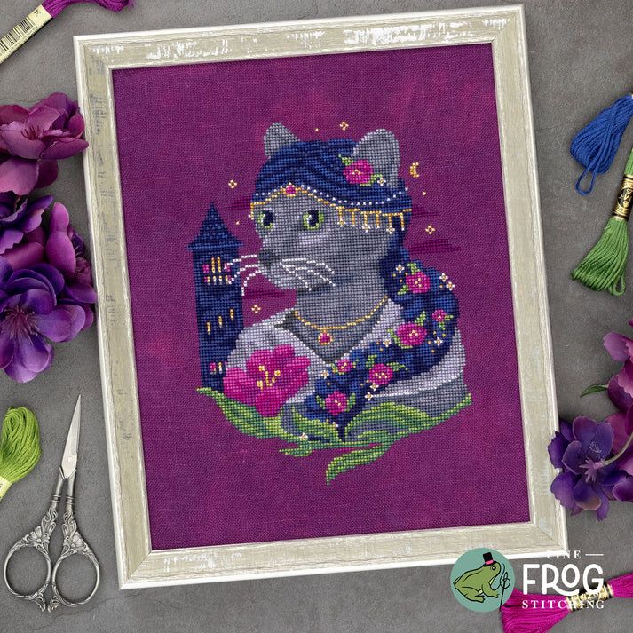 Purrsinette by Fine Frog Stitching 2026 Printed Counted Cross Stitch pattern
