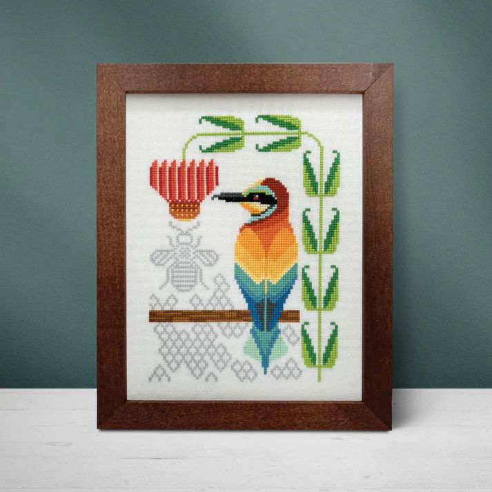 European Bee-Eater by Boomerang Stitches 2025 Printed Counted Cross Stitch pattern