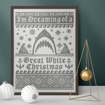 Great White Chistmas by Boomerang Stitches 2024 Printed Counted Cross Stitch pattern