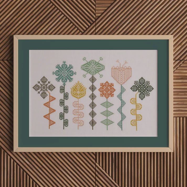 My Flowers by Boomerang Stitches 2024 Printed Counted Cross Stitch pattern