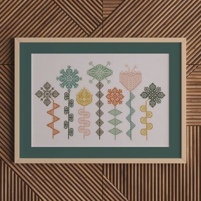 My Flowers by Boomerang Stitches 2024 Printed Counted Cross Stitch pattern