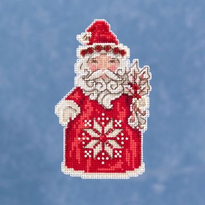 Nordic Santa by Mill Hill 2019 Jim Shore Collection Christmas Ornament beaded cross stitch kit