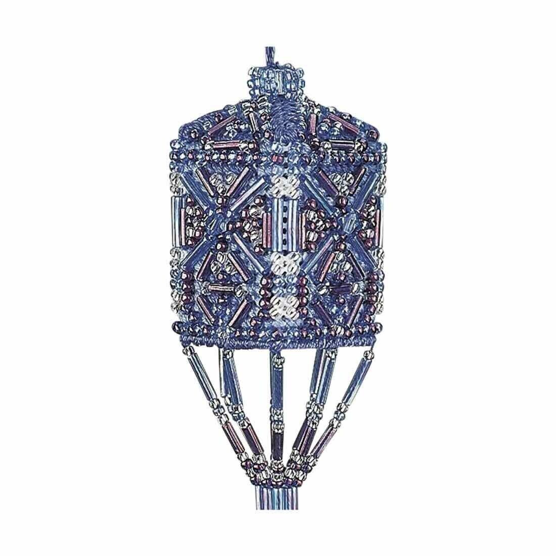 Sapphire Tassel by Mill Hill - Christmas decorations Charmed Ornament Glass Bead embroidery Kit with Crystal Treasures