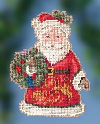 Winter Wishes Santa by Mill Hill 2020 Jim Shore Collection Christmas Ornament beaded cross stitch kit