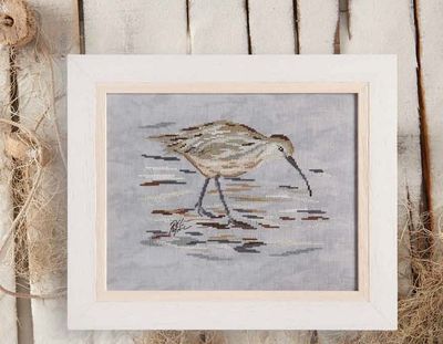 Le Courlis cendré (Eurasian curlew) by Isabelle Haccourt Vautier Collection Portnic Printed cross stich pattern