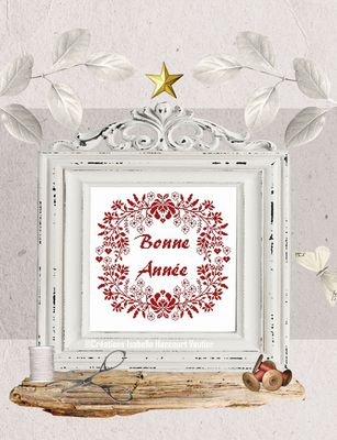 Bonne Année 2026 (Happy New Year 2026) by Isabelle Haccourt Vautier Printed cross stich pattern