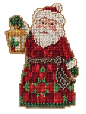 Santa with Lantern by Mill Hill 2021 Jim Shore Collection Christmas Ornament beaded cross stitch kit
