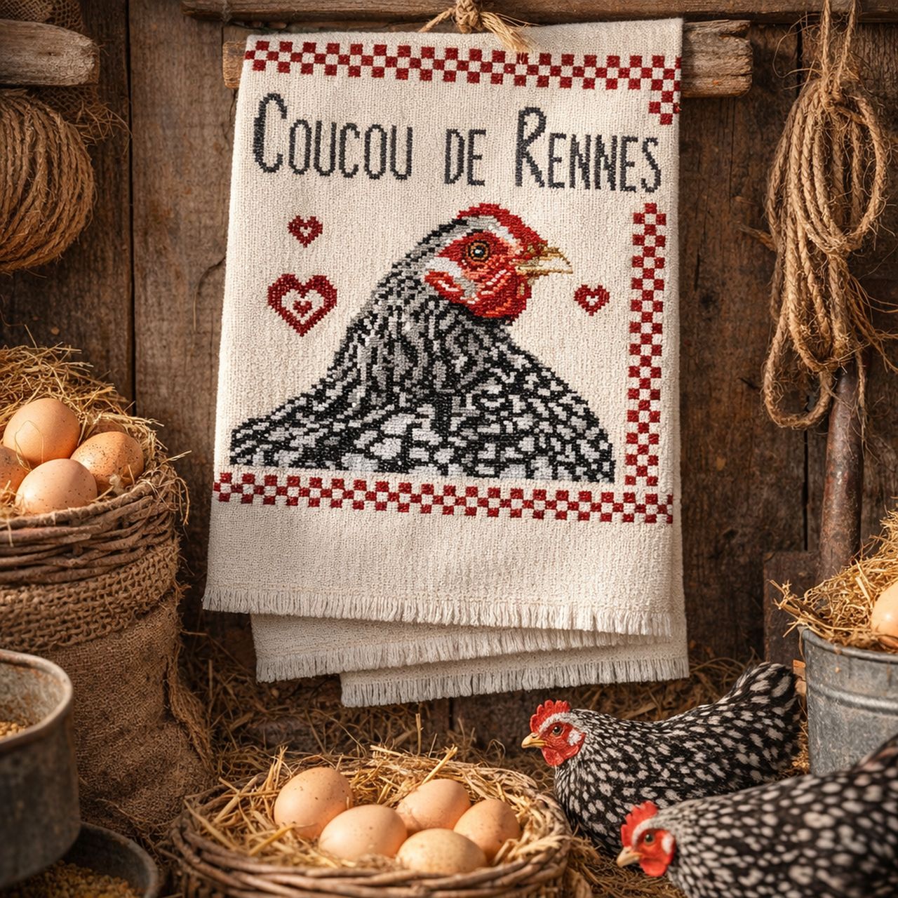 Coucou de Rennes (Hi from Rennes) by Isabelle Haccourt Vautier Printed cross stich pattern