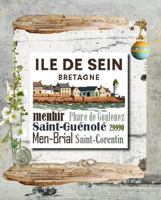 L'île de Sein (The Island of Sein) by Isabelle Haccourt Vautier Collection Broide du Noir Printed cross stitch pattern
