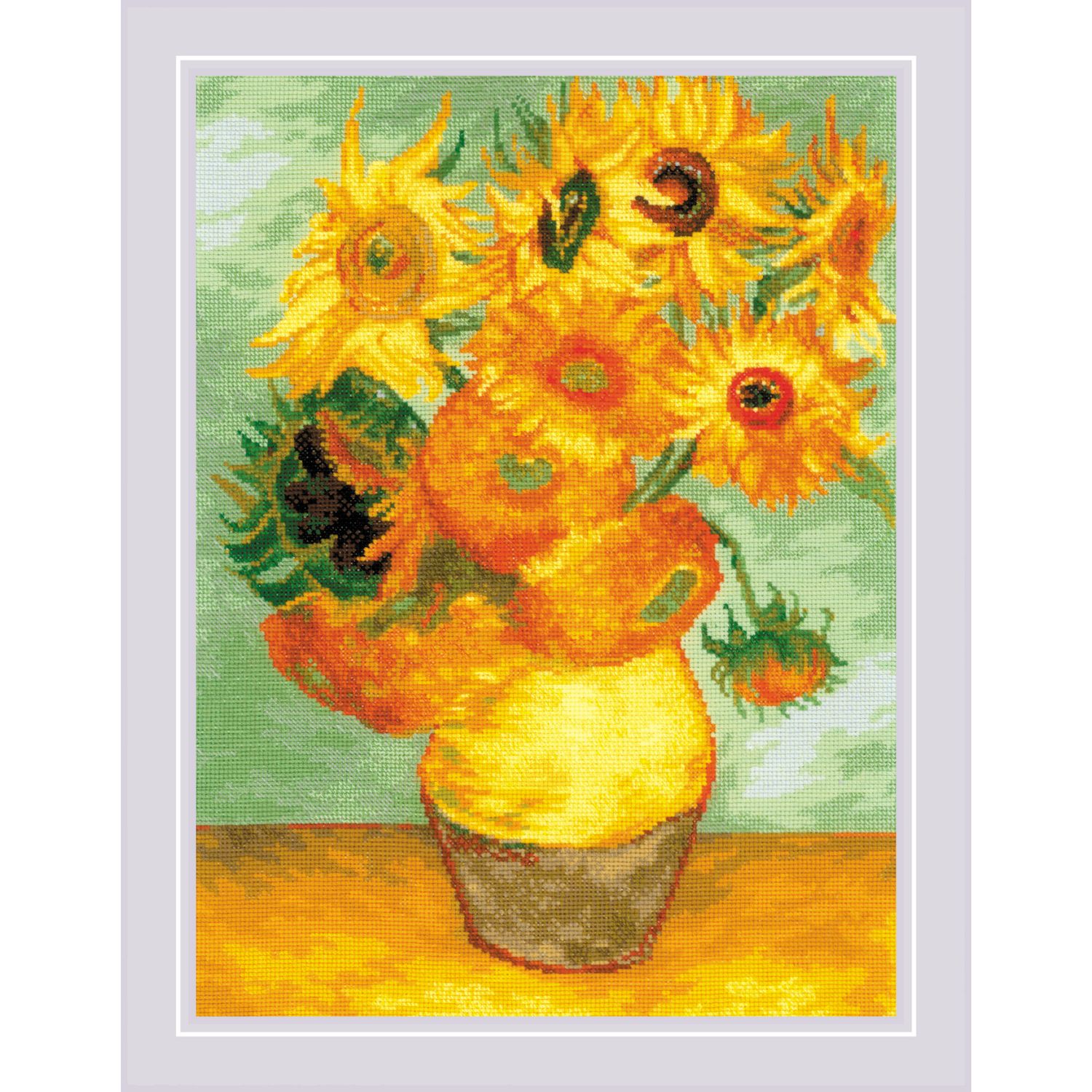 Sunflowers after V. Van Gogh’s Painting by Riolis 2021 Museum collection Counted Cross Stitch Kit